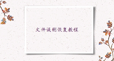文件delete刪掉怎么恢復(fù)？簡單操作，大概率恢復(fù)！