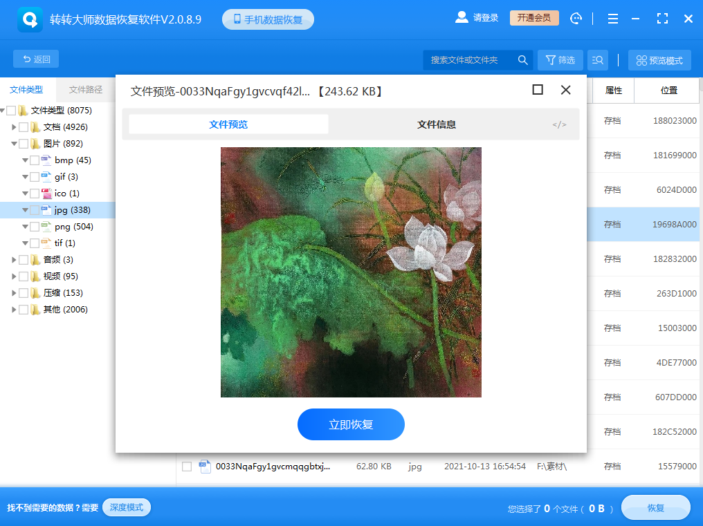 嘗試數(shù)據(jù)恢復(fù)軟件步驟五