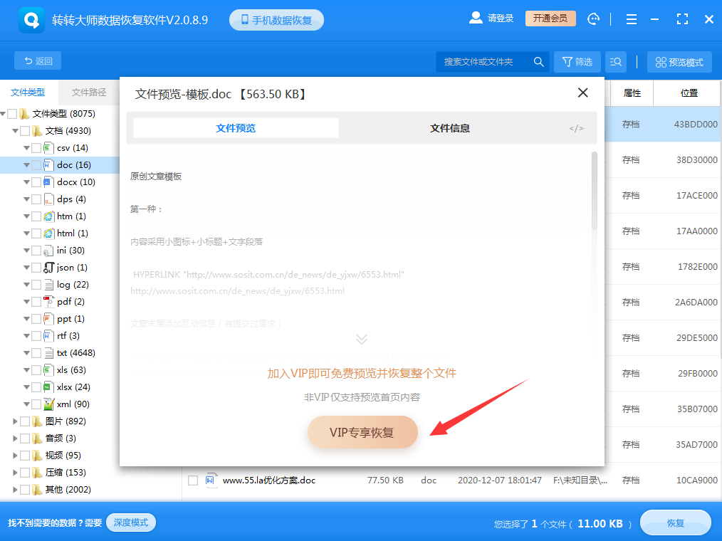 使用專業(yè)數(shù)據(jù)恢復(fù)軟件步驟四