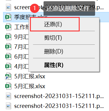 從回收站中恢復(fù)
