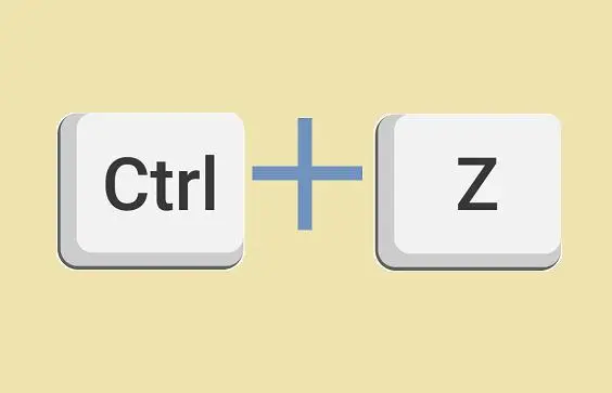使用撤銷鍵（Ctrl+Z）